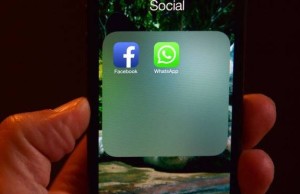 Facebook and WhatsApp icons