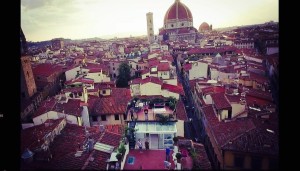 Florence view: towards the Dome from the drone