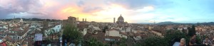 Panorama of the red roofs of Florence