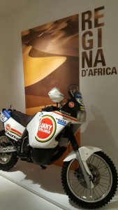 Regina d'Africa motorbike for Dakar, Museo Ducati, Borgo Panigale